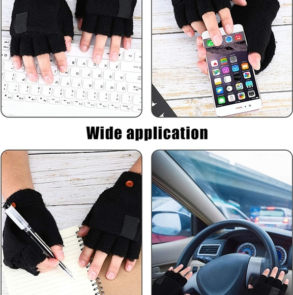 Winter convertible fingerless gloves - Picture 2 of 6